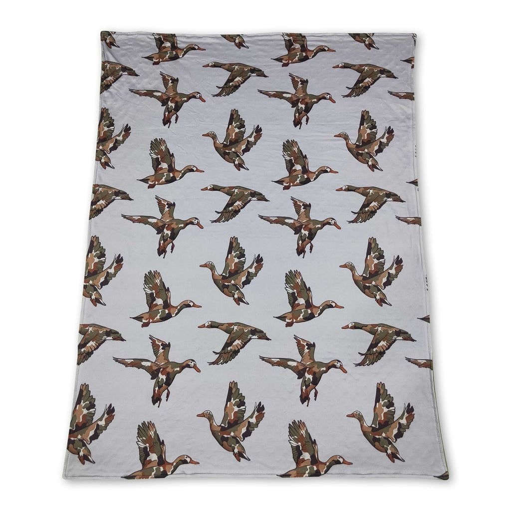 Camo duck green hunting fall baby boys blanket