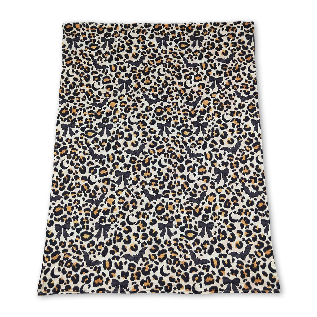 Leopard moon bat baby girls Halloween blanket