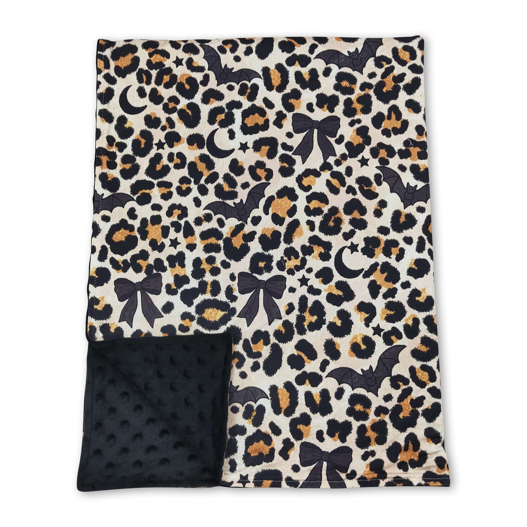 Leopard moon bat baby girls Halloween blanket