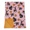 Deer duck turkey pumpkin baby girl fall blanket