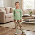 Long sleeves duck dog embroidery camo boys outfits