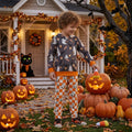 Ghost candy corn hoodie pants boys Halloween set