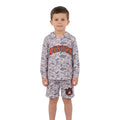 Long sleeves grey camo A U hoodie shorts boys team outfits