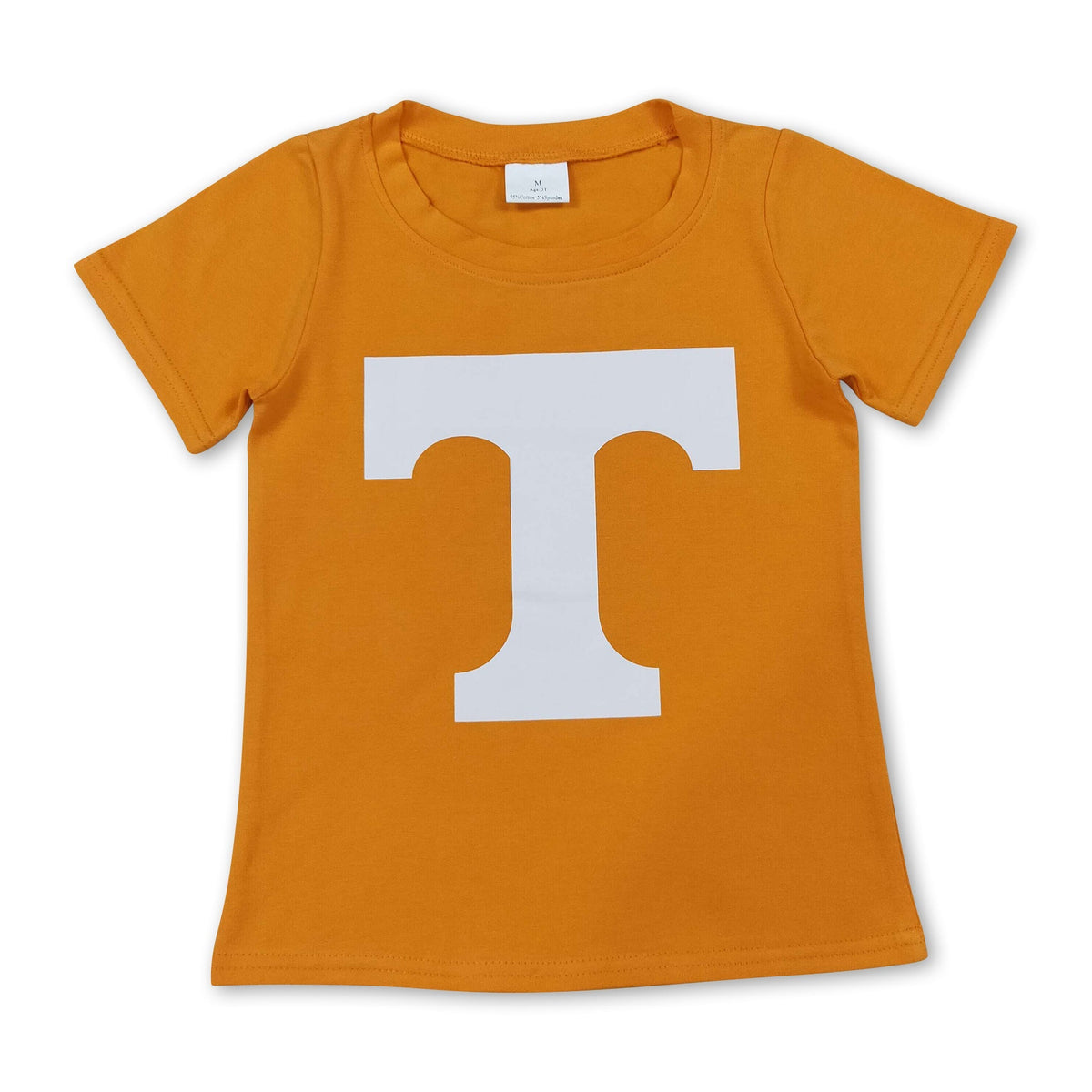 Short sleeves orange T kids boys team shirt