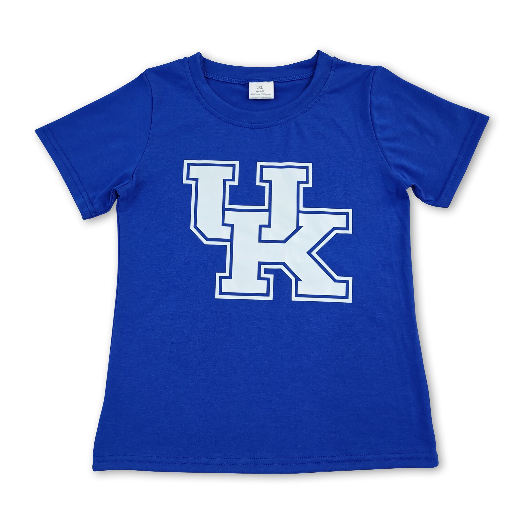 Short sleeves blue U K kids boys team shirt