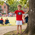 Short sleeves red G kids boys team shirt