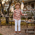 Pumpkin ghost boy Halloween button down shirt