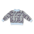 Long sleeves light blue plaid mock neck camo boys top