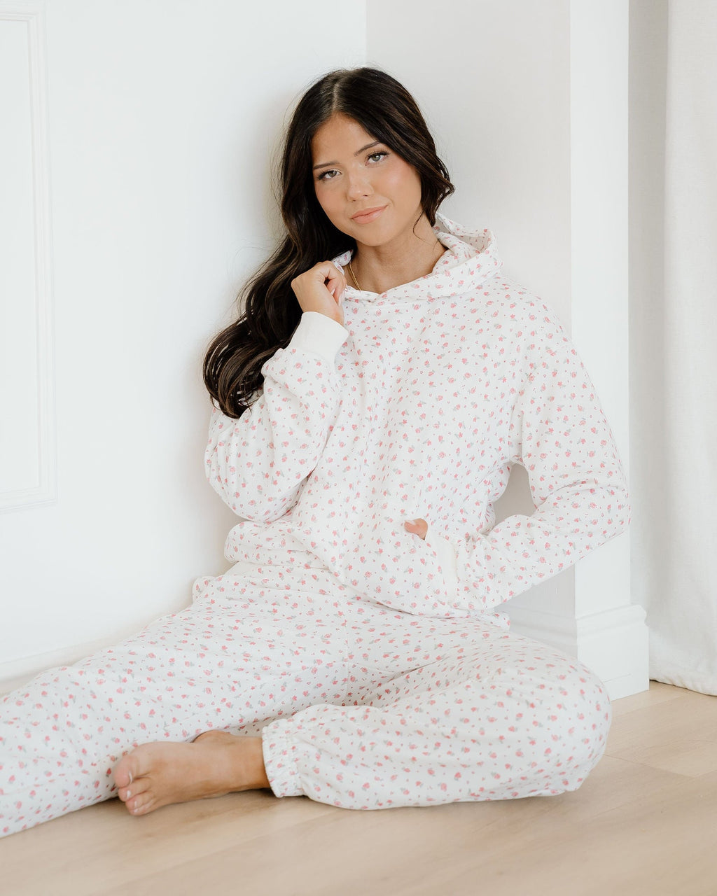 Rose Hoodie Sheath Sweatpants Set