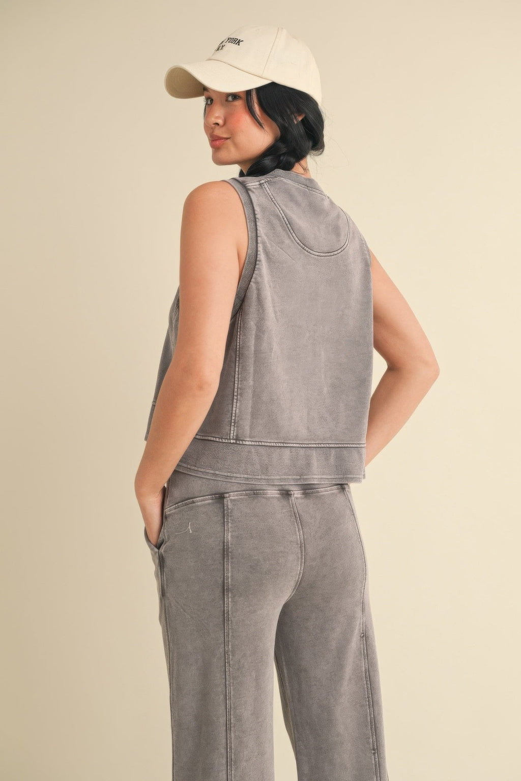 Mineral Wash Sleeveless Top
