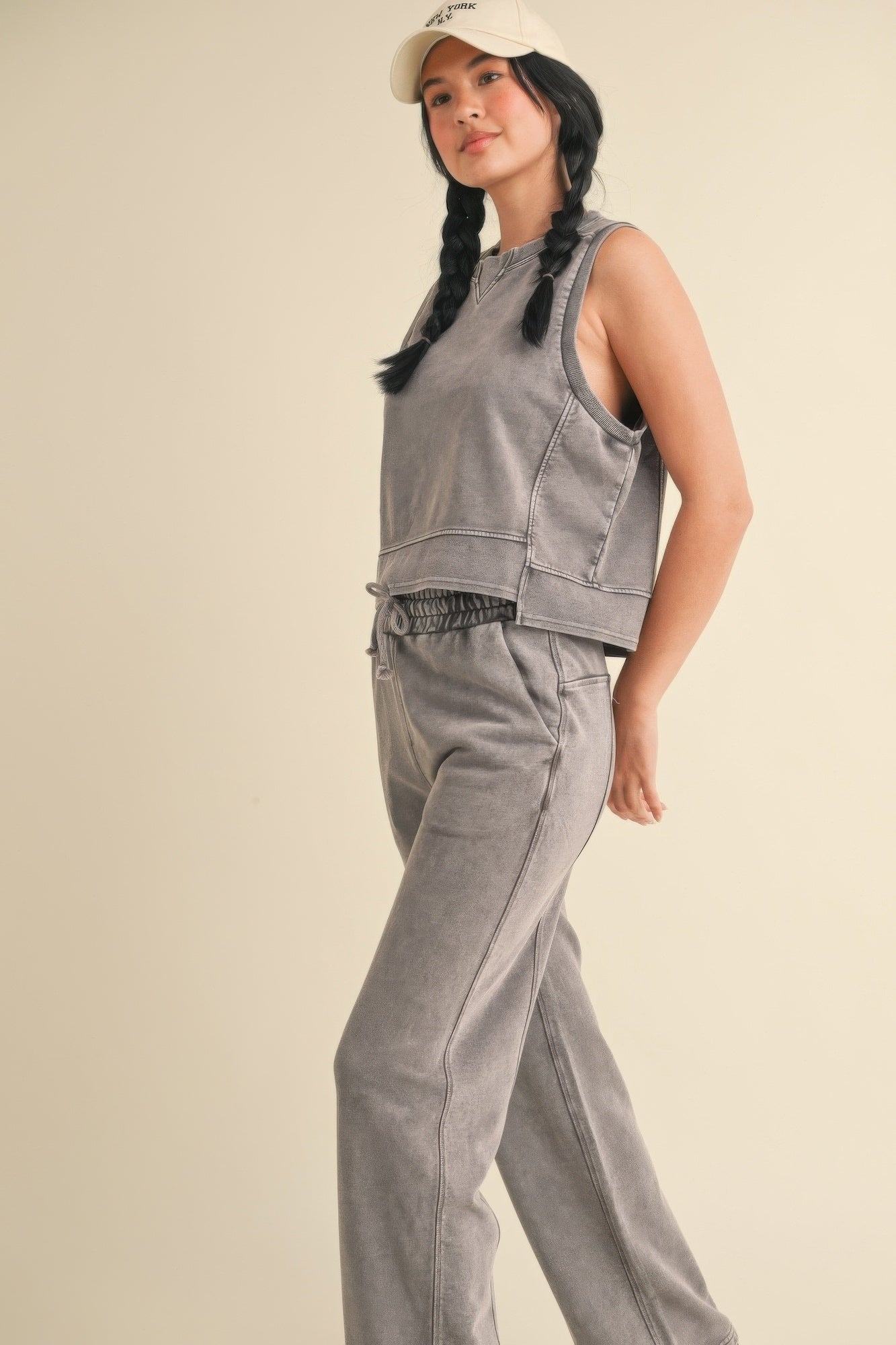 Mineral Wash Sleeveless Top