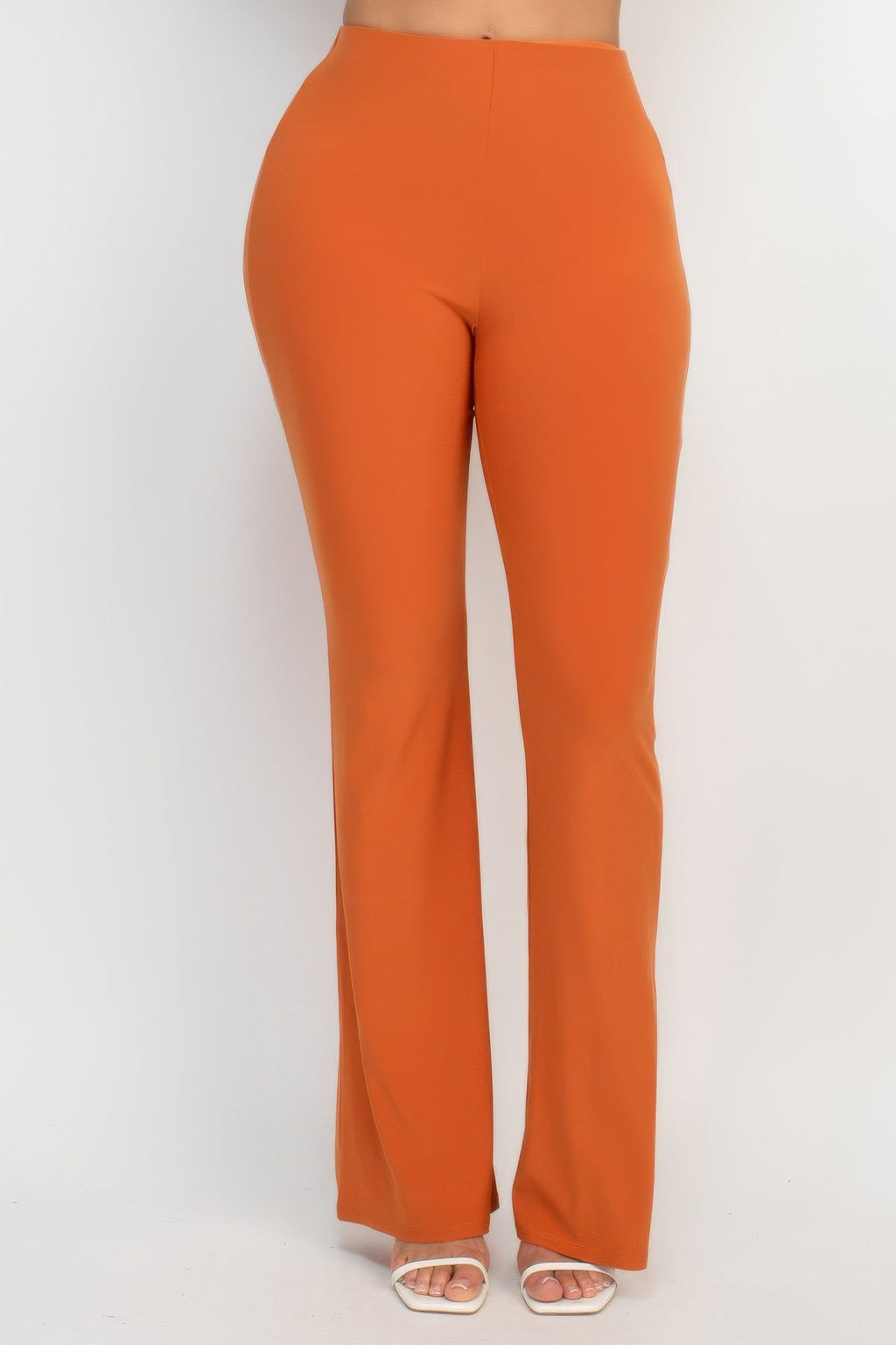 Fit And Flare Elastic Casual Pants