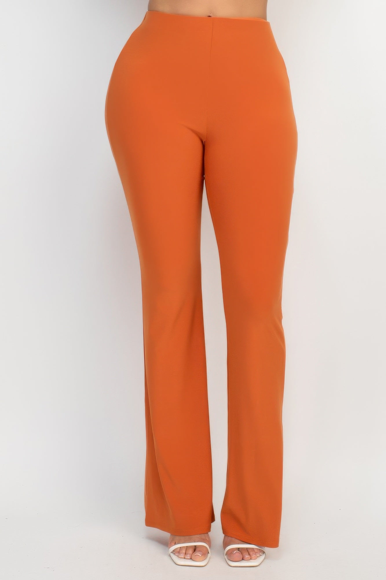 Fit And Flare Elastic Casual Pants