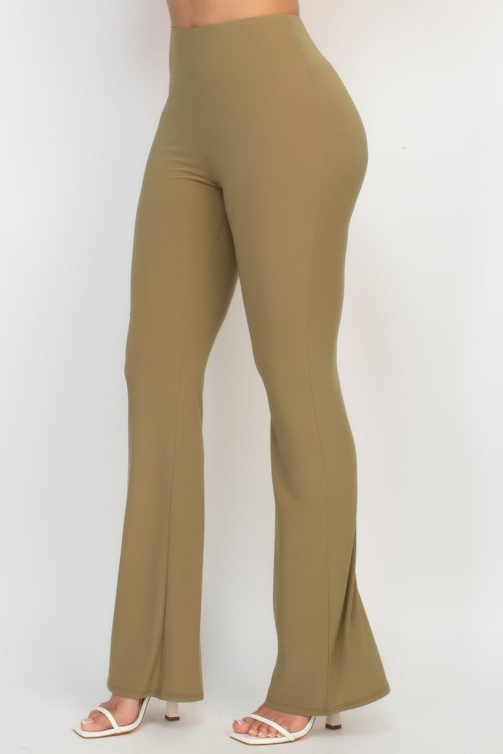 Fit And Flare Elastic Casual Pants