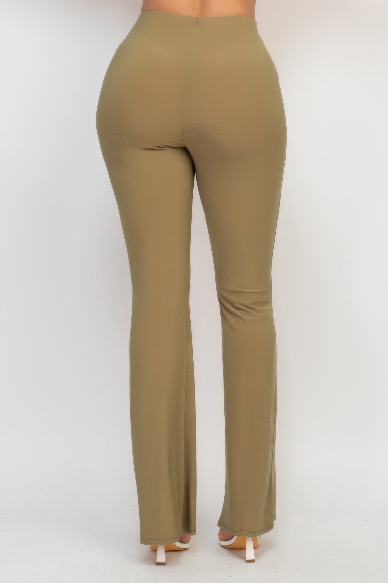 Fit And Flare Elastic Casual Pants