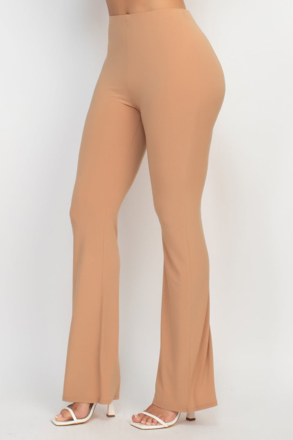 Fit And Flare Elastic Casual Pants