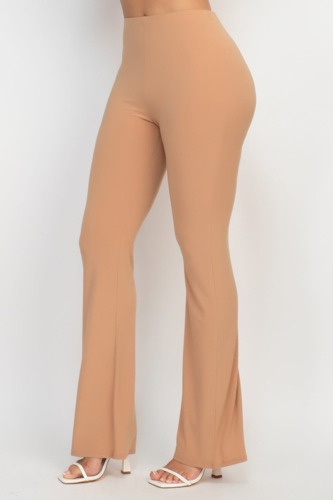 Fit And Flare Elastic Casual Pants