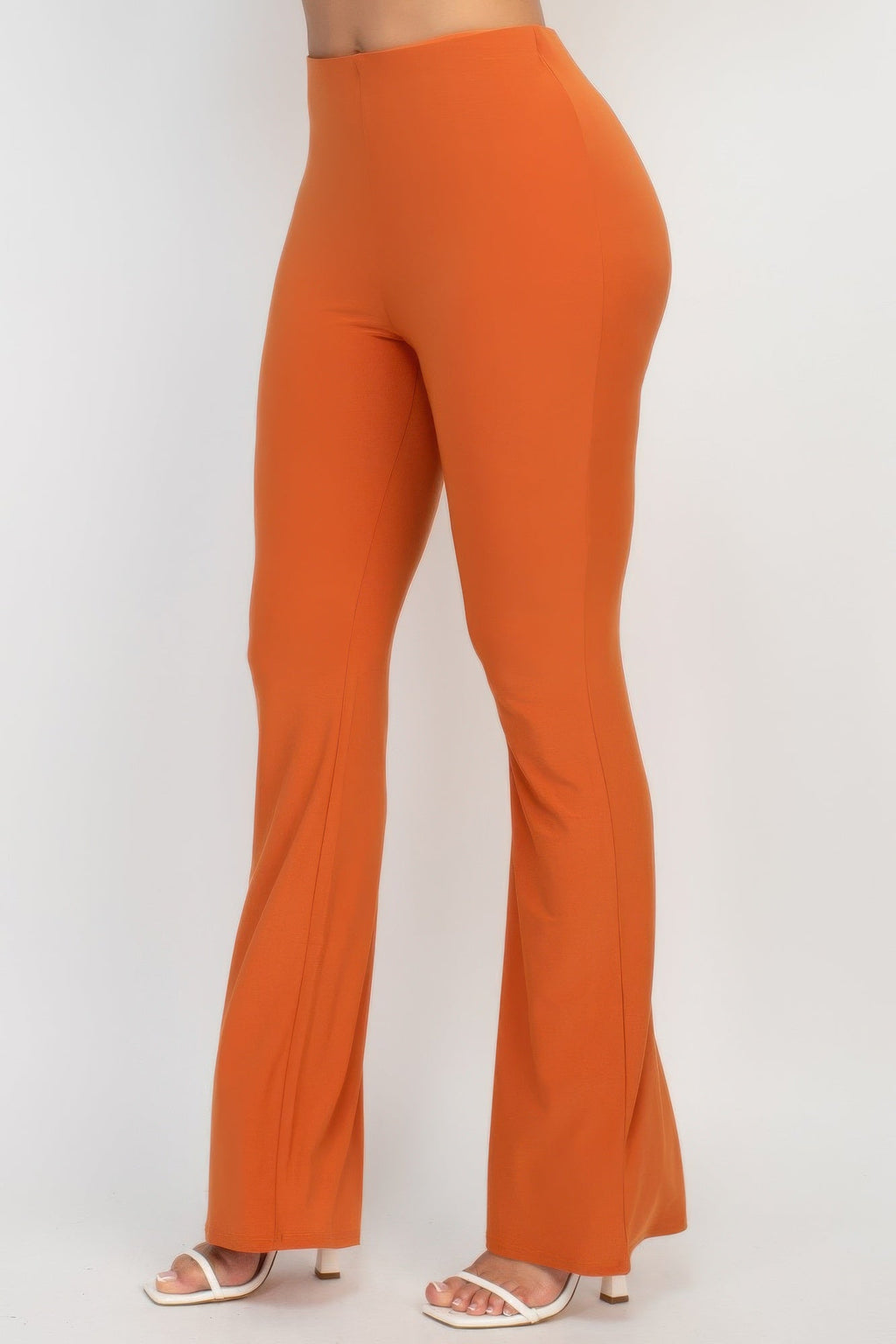 Fit And Flare Elastic Casual Pants