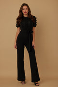 Multi Butterfly Sheer Pattern Jumpsuit