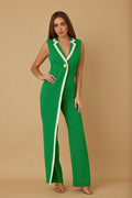 Single Golden Bell Button Jumpsuit