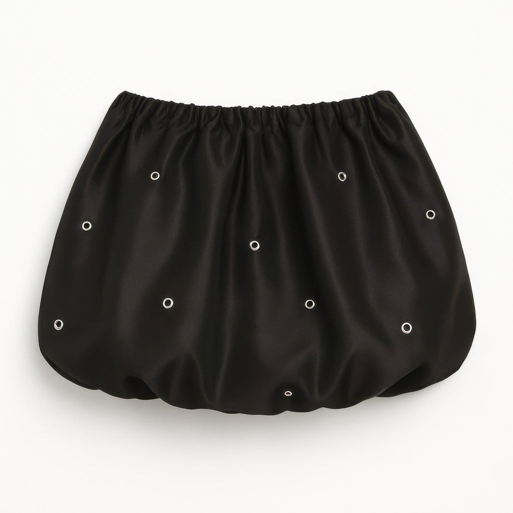 Bubble Lace Up Mini Skirt