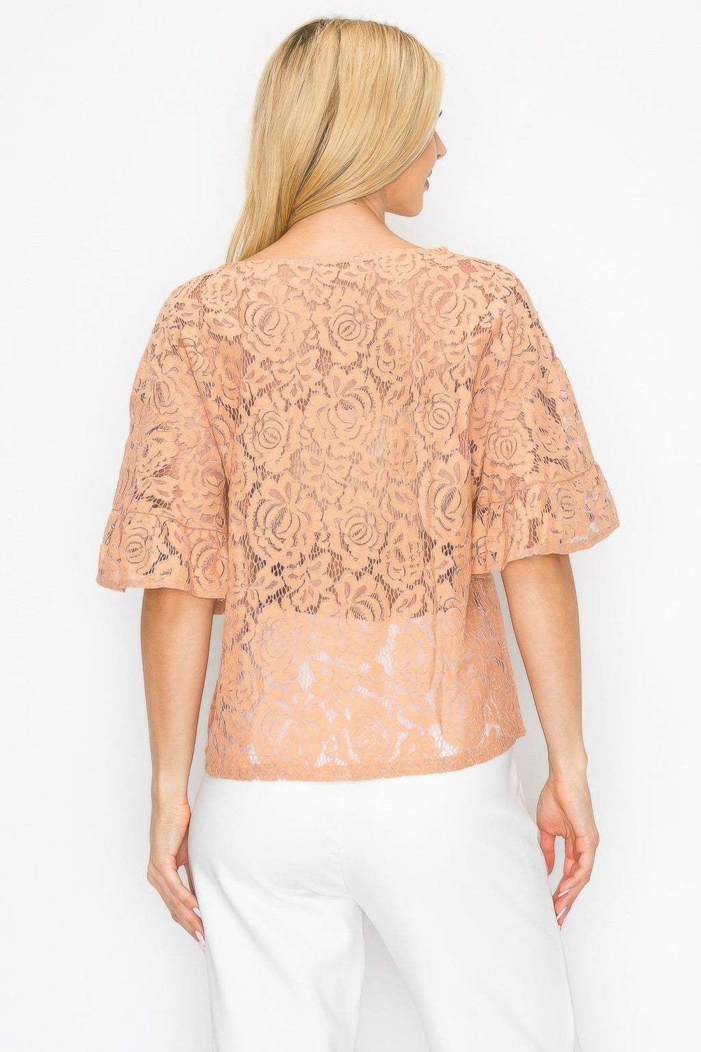 Floral Embroidered Crochet Lace Boxy Blouse Top
