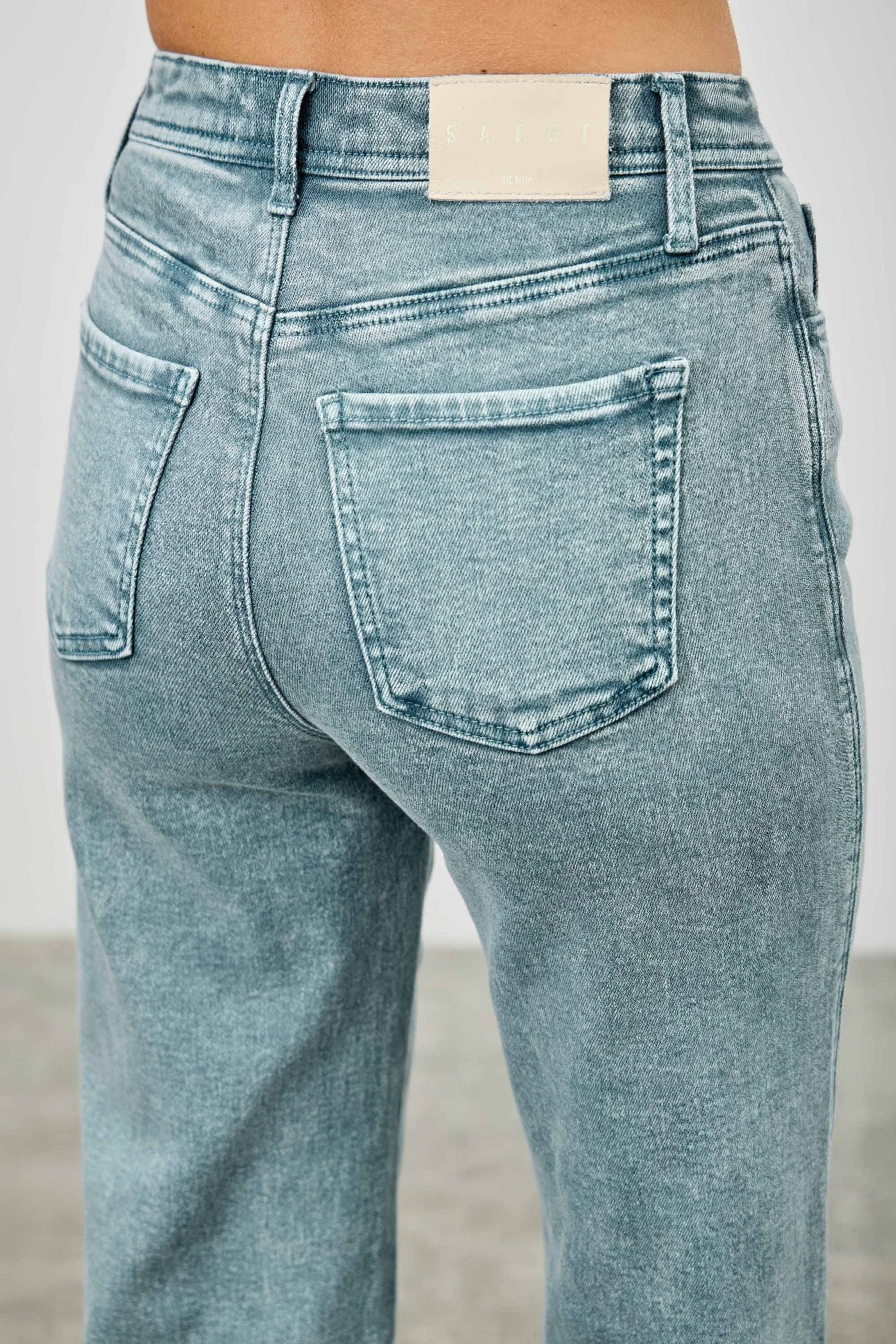 High Rise Slim Wide Straight