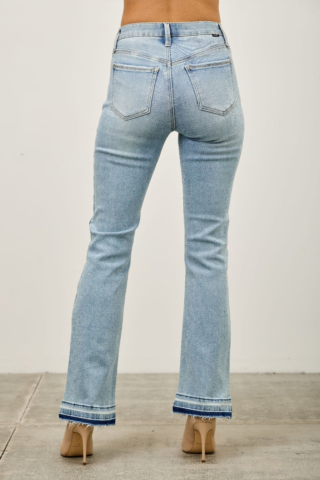 Mid Rise Flare With Released Hem