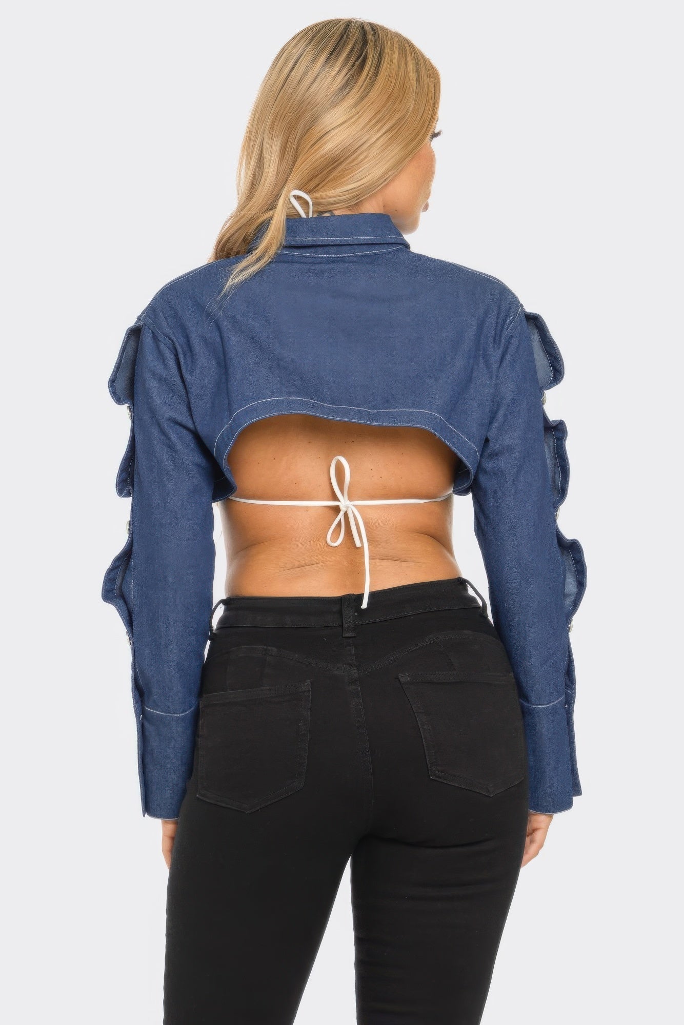Button Down Denim Bolero