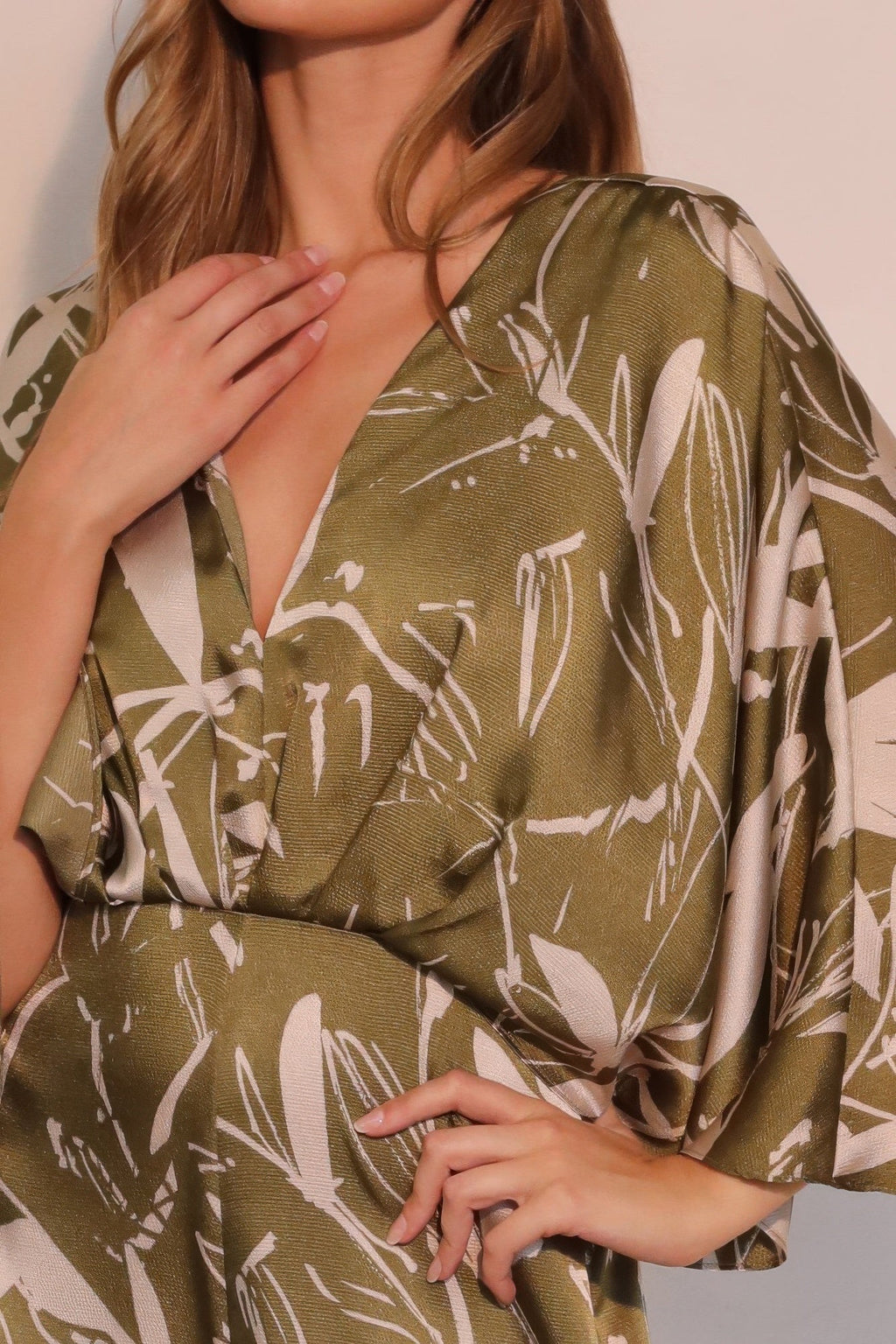 Dreaming Lily Satin Cape Jumpsuit