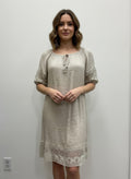 Mlle Gabrielle Solid Short Sleeve Dress