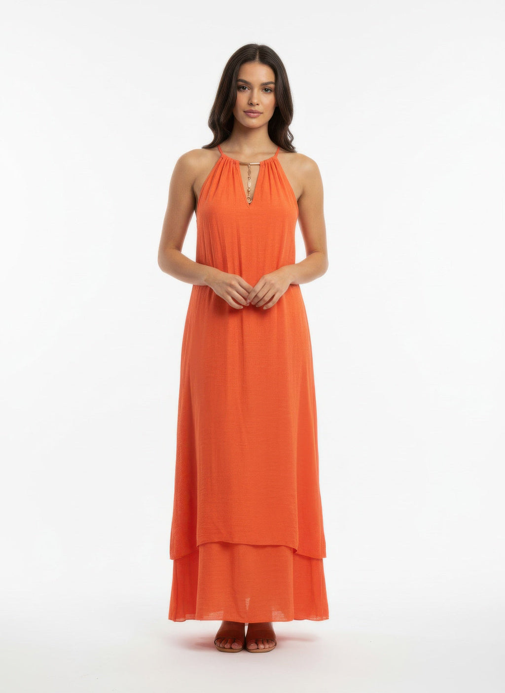 Mlle Gabrielle Solid Sleeveless Dress