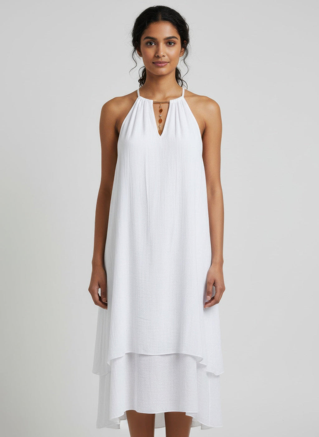 Mlle Gabrielle Solid Sleeveless Dress