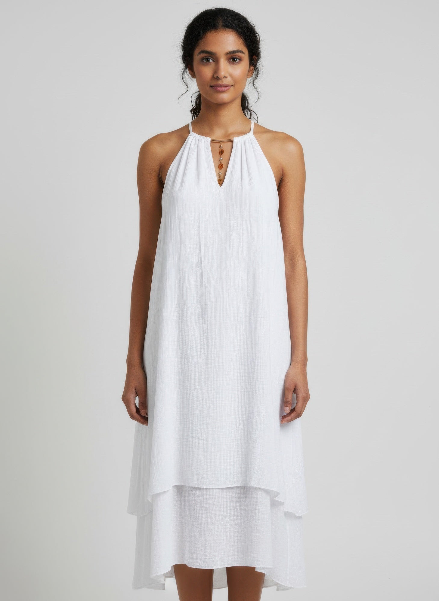 Mlle Gabrielle Solid Sleeveless Dress