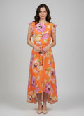 Shelby & Palmer Floral Ruffled Sleeve