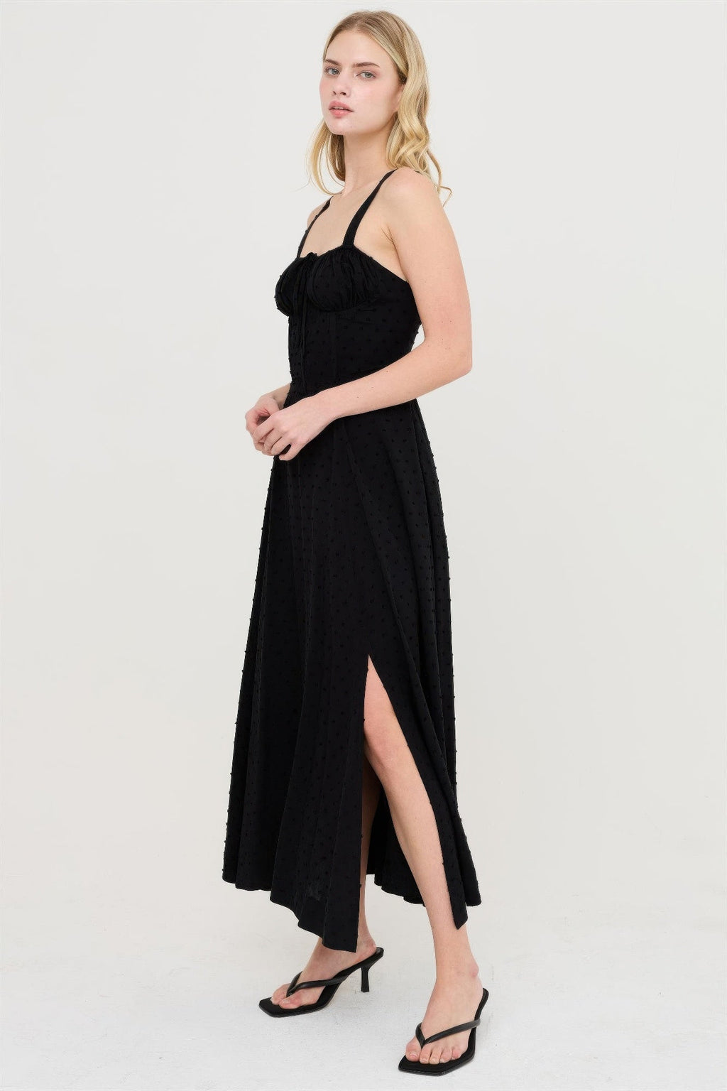 Boned Tie-back Dress