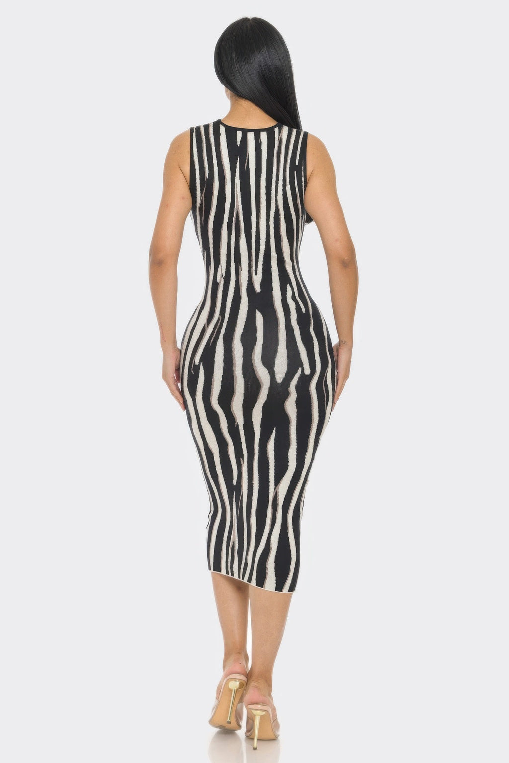 Sweater Midi Print Dress