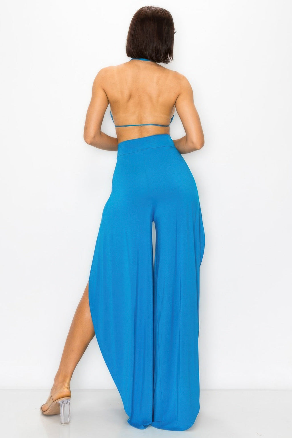 Modal 2 Piece Set, Bra And Side Slit Pant