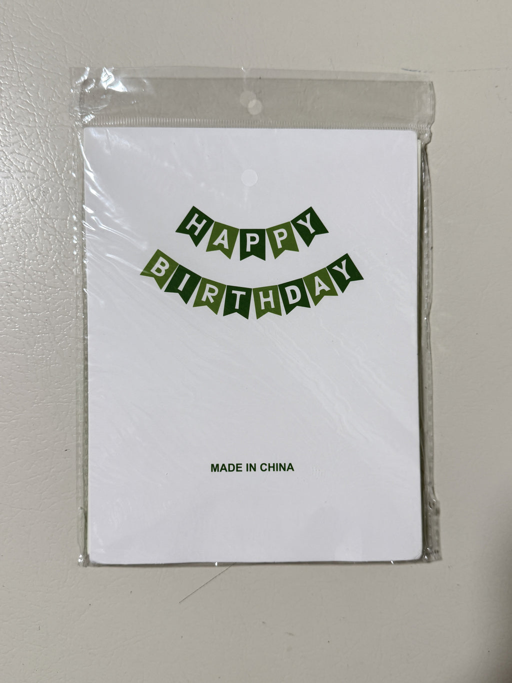 Happy Birthday Banner Green Two Tone 13 Piece Bunting Garland