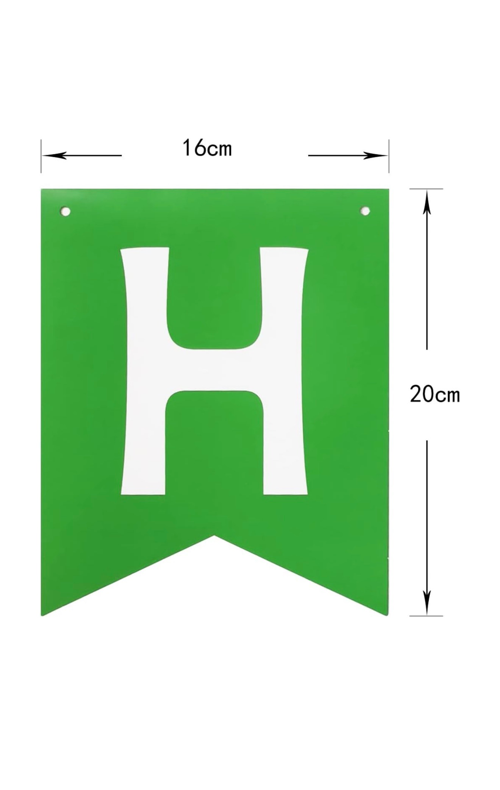 Happy Birthday Banner Green Two Tone 13 Piece Bunting Garland