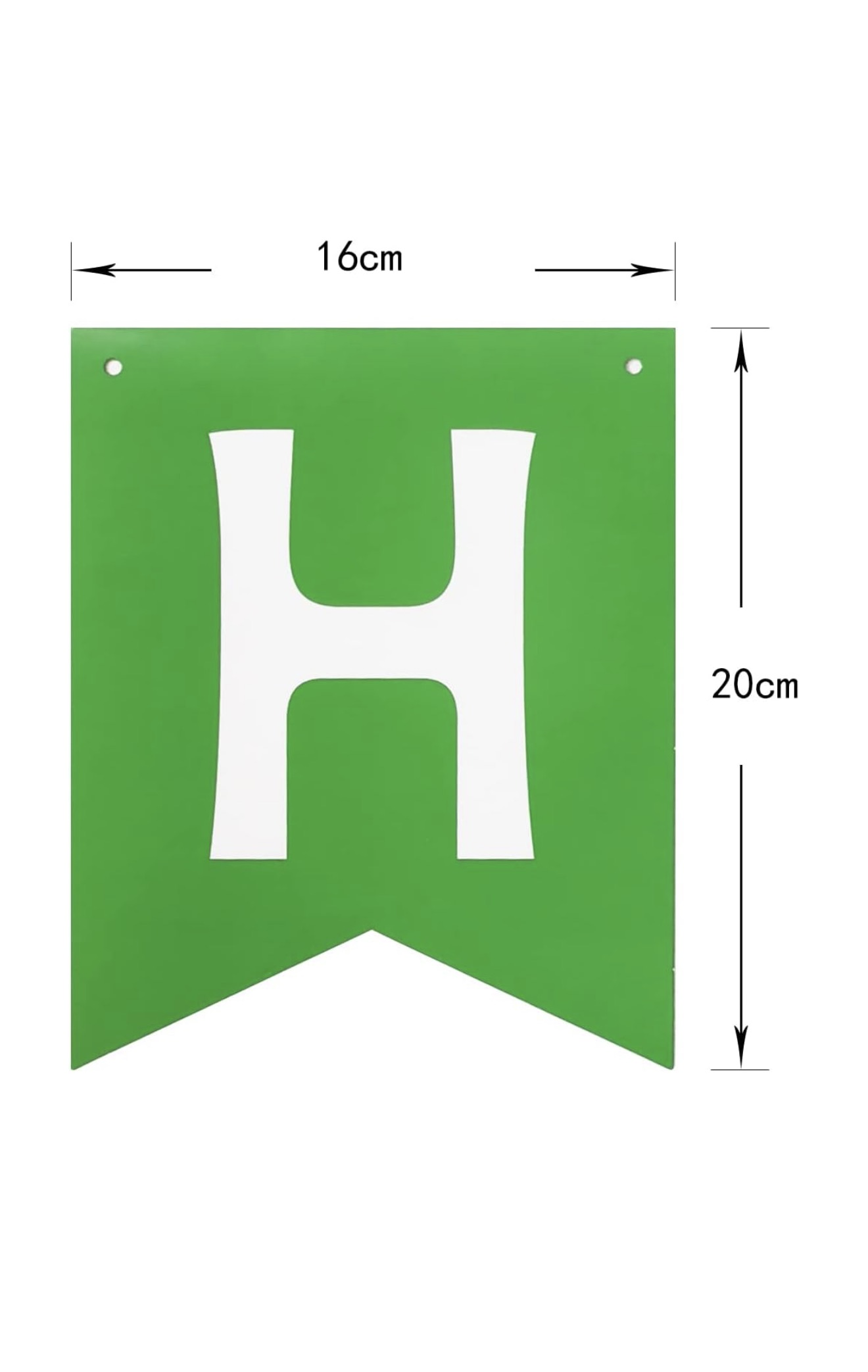 Happy Birthday Banner Green Two Tone 13 Piece Bunting Garland