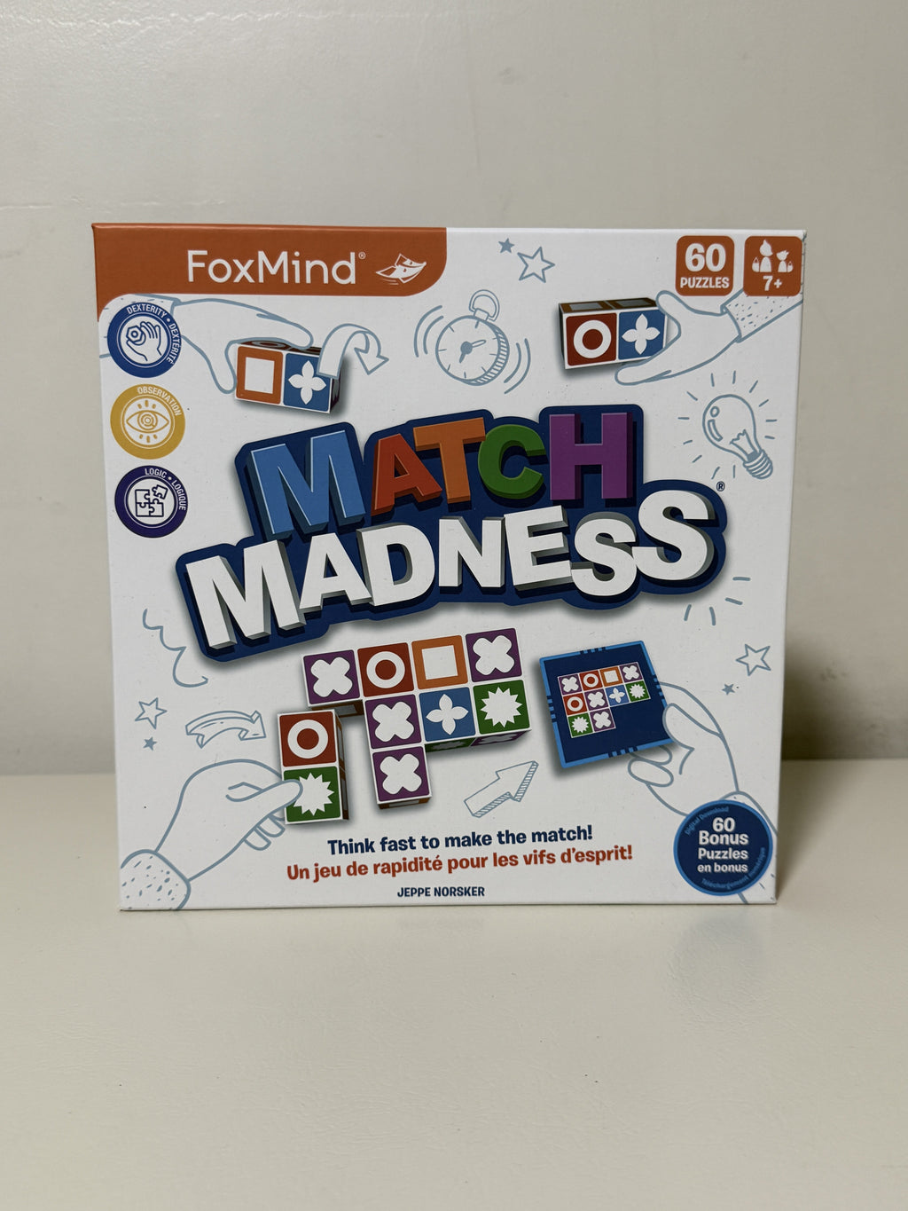 Match Madness Board Game 60 Challenges Speed Pattern Puzzle Ages 7 Plus