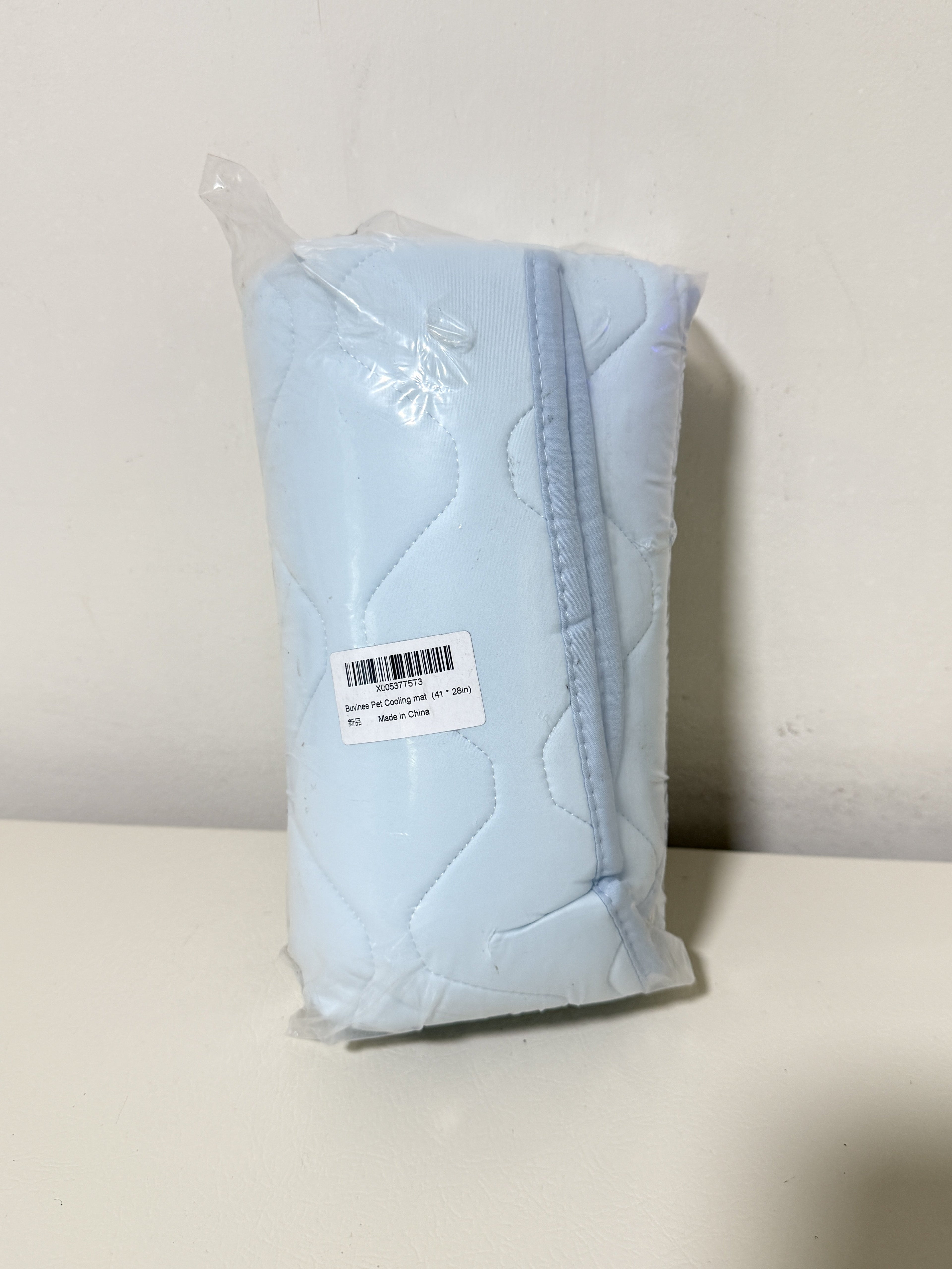 Pet Cooling Mat XL 41x28 Washable Non Slip Dog Crate Pad Light Blue