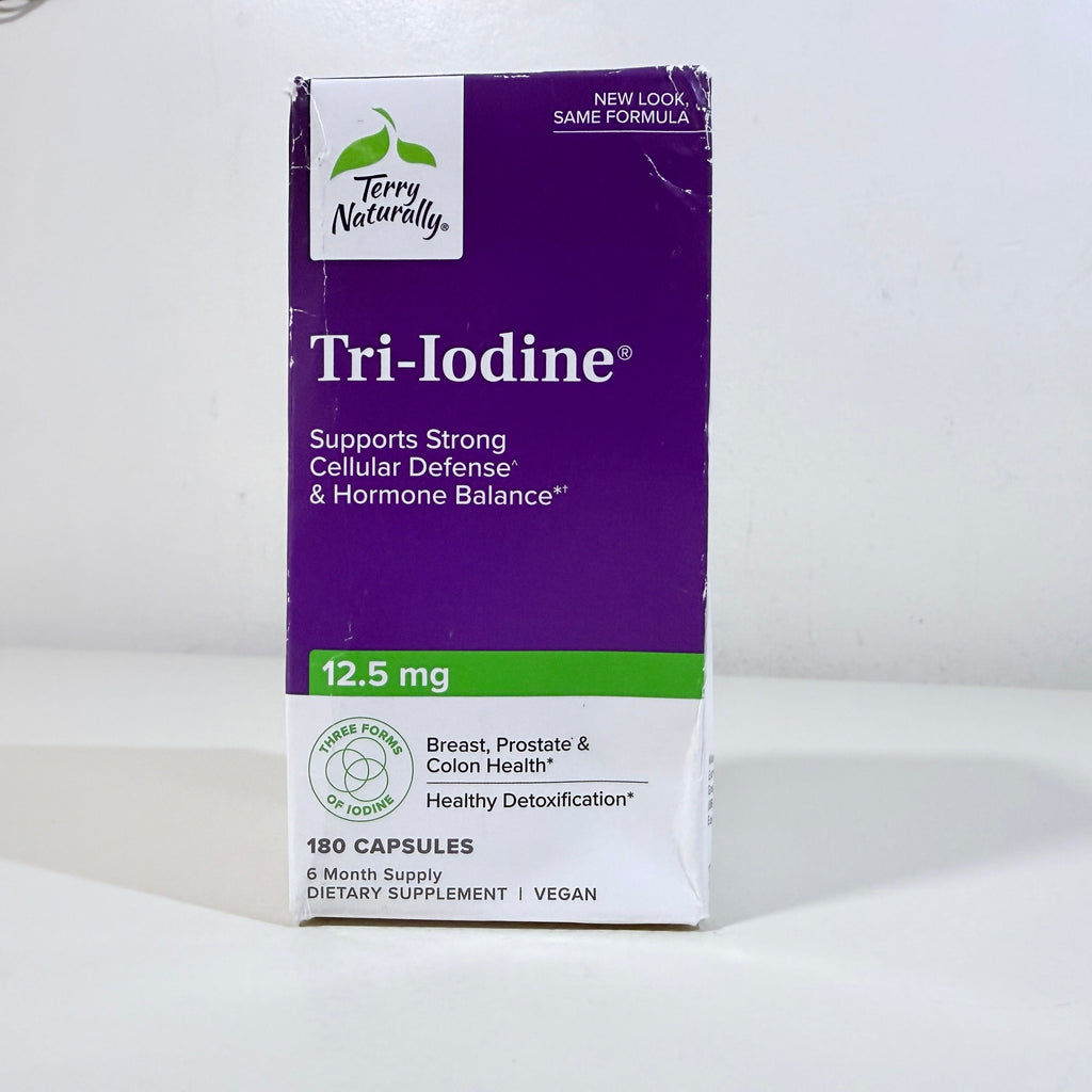 Terry Naturally Tri-Iodine 12.5 mg 180 Capsules Vegan 6 Month Supply EXP 09/2028