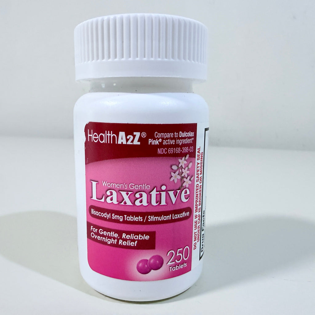 HealthA2Z Women's Gentle Laxative Bisacodyl 5 mg 250 Tablets EXP 02/2028