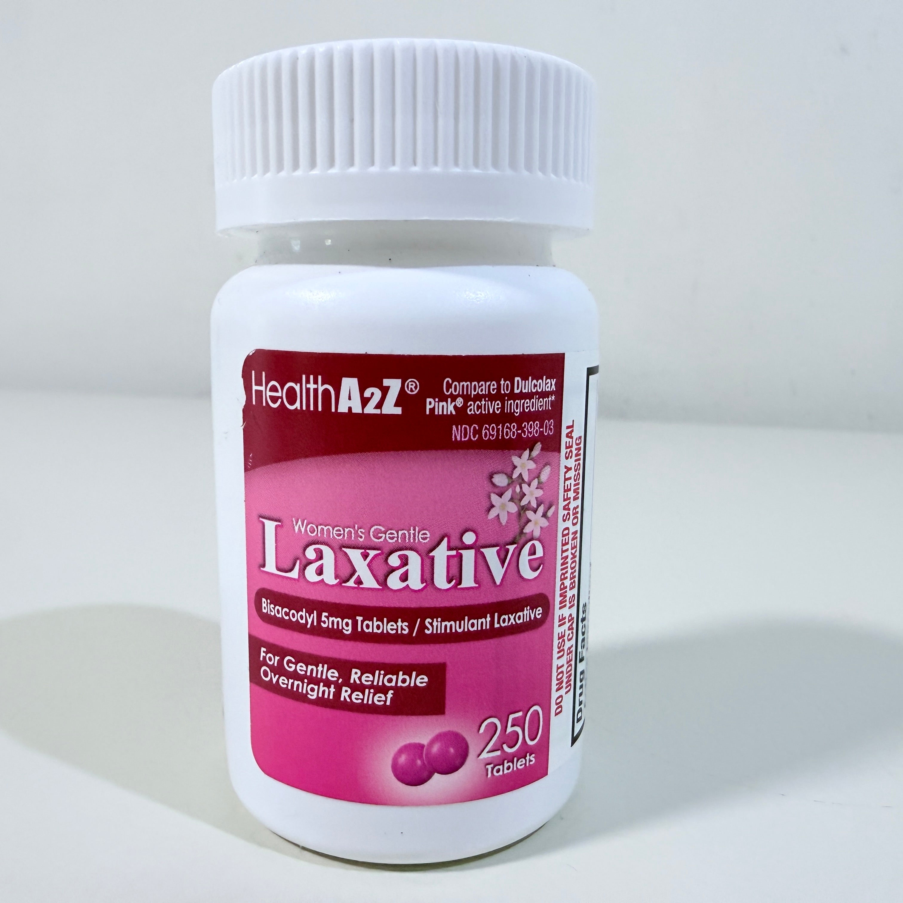 HealthA2Z Women's Gentle Laxative Bisacodyl 5 mg 250 Tablets EXP 02/2028