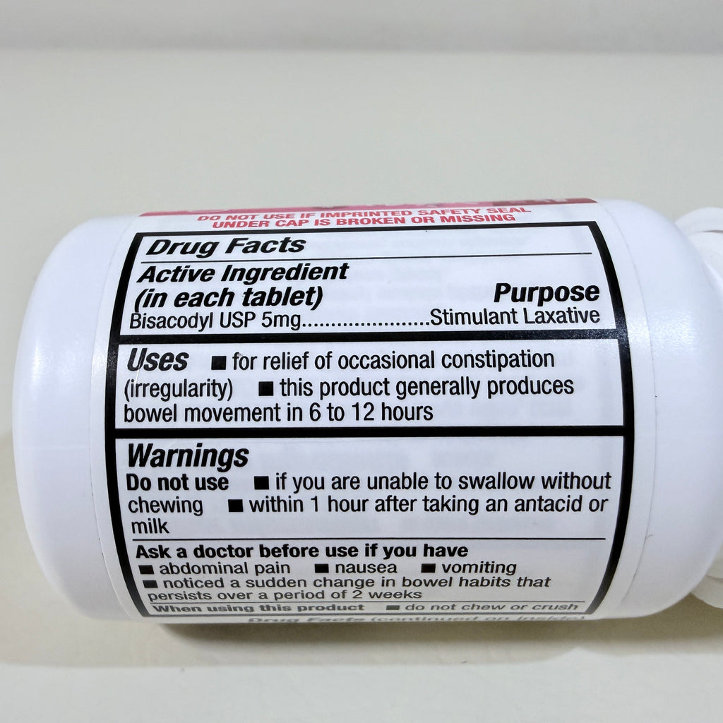 HealthA2Z Women's Gentle Laxative Bisacodyl 5 mg 250 Tablets EXP 02/2028
