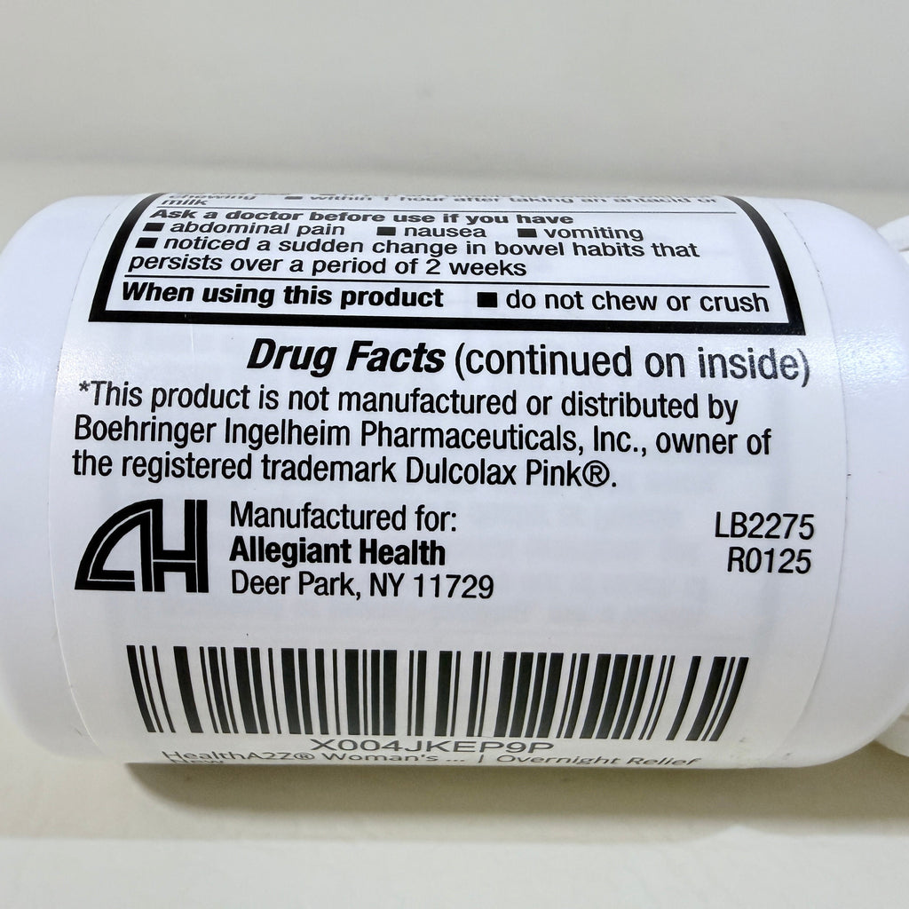 HealthA2Z Women's Gentle Laxative Bisacodyl 5 mg 250 Tablets EXP 02/2028