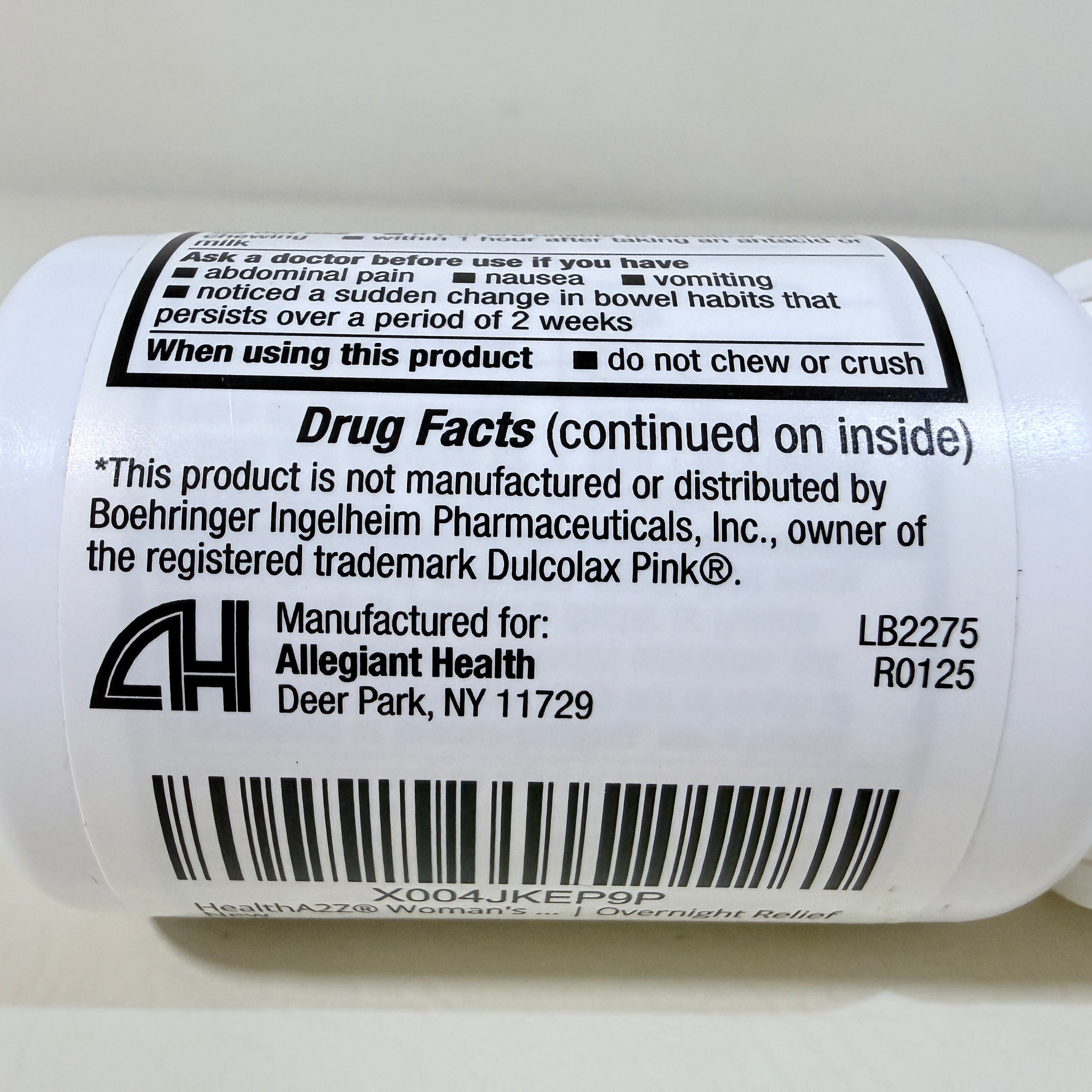 HealthA2Z Women's Gentle Laxative Bisacodyl 5 mg 250 Tablets EXP 02/2028