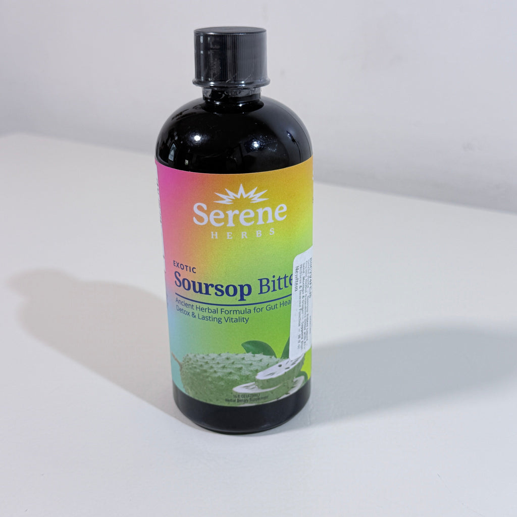 Serene Herbs Exotic Soursop Bitters 16 fl oz Herbal Liquid Best By 12/2027